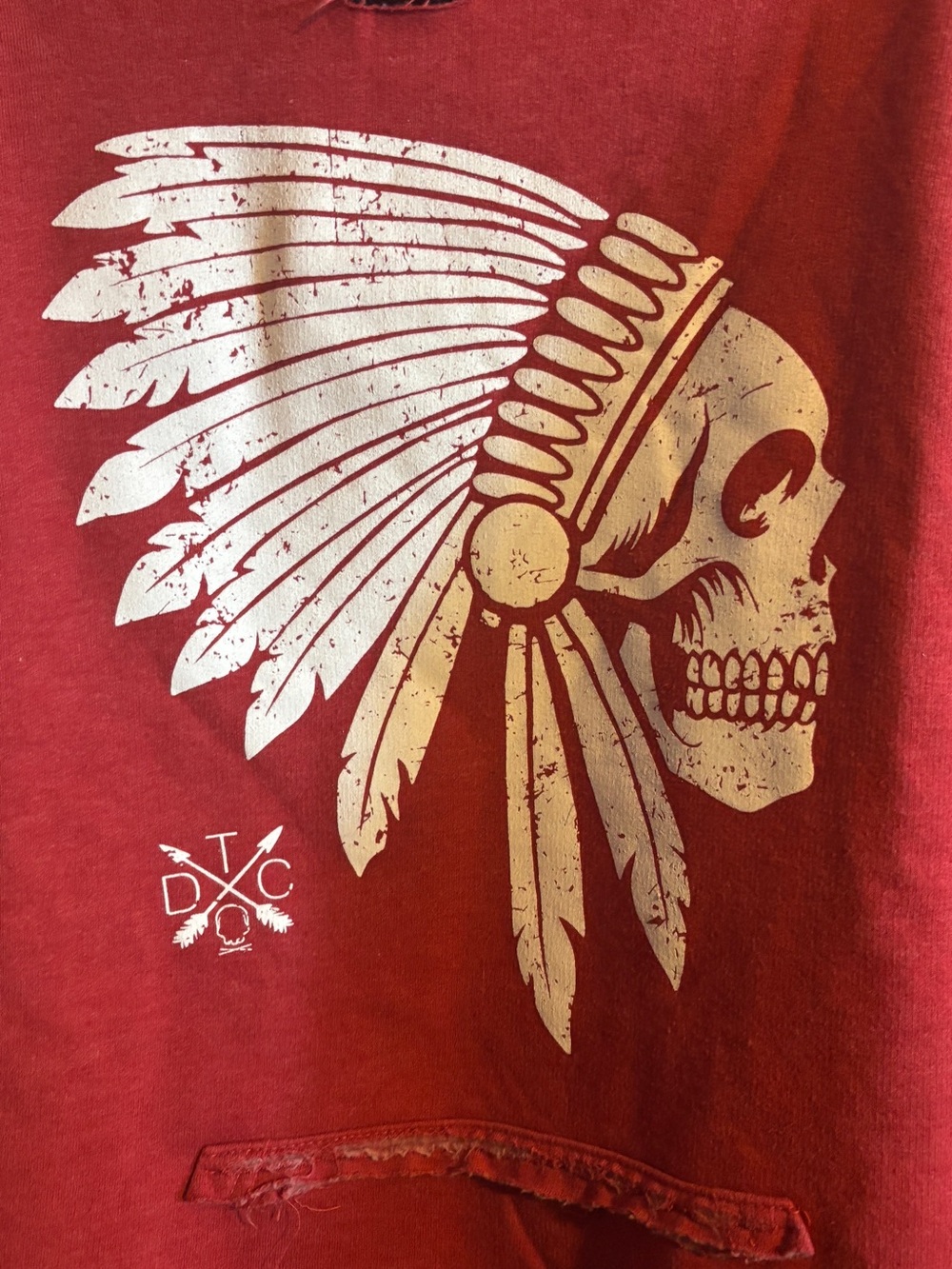 Women’s crop Hoodie with Skull Headdress size L - Picture 2 of 5